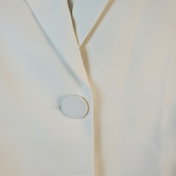 Tahari Long Notched Lapel Sleeveless Blazer Jacket Vest, XL, White - Picture 3 of 13